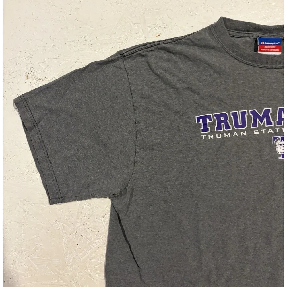 Vintage Champion Truman State University Dad Shirt Mens XL Gray Short Sleeve - Picture 4 of 9